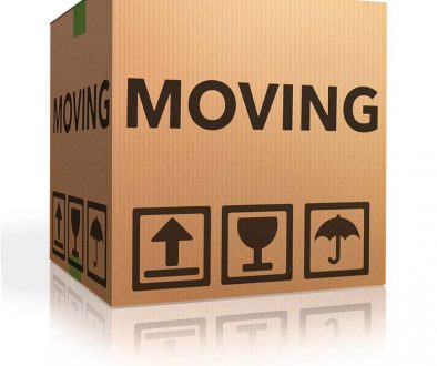 A cardboard box used to move items to a new home.